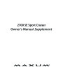 2009 Maxum 2700 SE Sport Cruiser Supplement Guide page 1