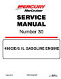 Mercury MerCruiser 496 CID 8.1L Gasoline Marine Engines Service Manual Number 30 page 1