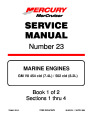 Mercury MerCruiser GM V8 GM V8 454 CID 7.4L and 502 cid 8.2L Marine Engines Service Manual Number 23 page 1