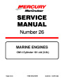 Mercury MerCruiser GM 4 Cylinder 181 cid 3.0L Marine Engines Service Manual Number 26 page 1